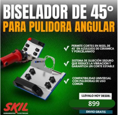 BISELADOR DE 45° PARA PULIDORA ANGULAR